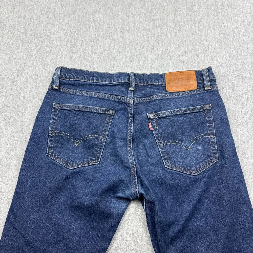 Levis Jeans Mens 34‎ Dark Blue 512 Wash Denim Slim Taper Premium Zip Fly Classic